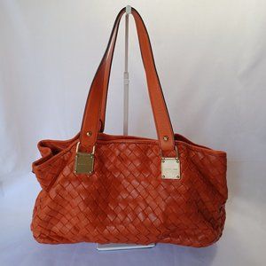 MICHAEL Michael Kors Newberry Tote Orange Leather/Large